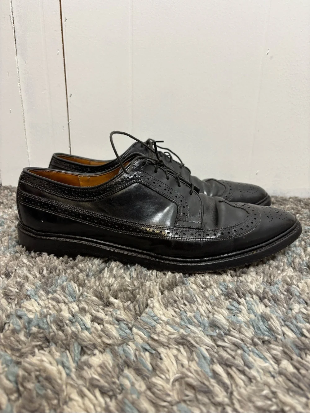 Allen Edmonds Mens 11.5 MacNeil Shell Cordovan Oxfords Bluchers Wingtip Longwing